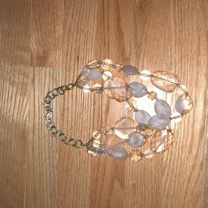 Faux stone and crystal necklace
